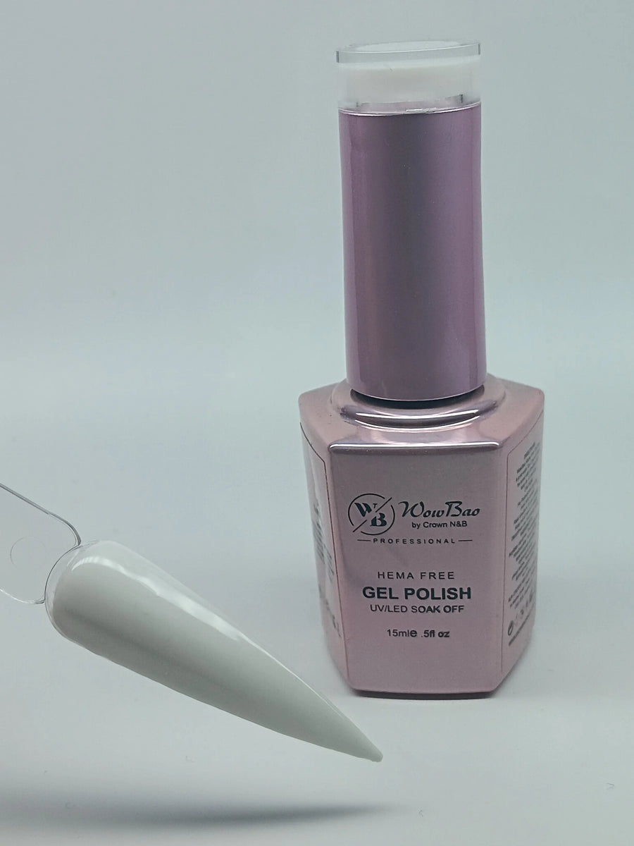 WowBao Nails 02 Milky White, Hema-Free Gel Polish 15ml