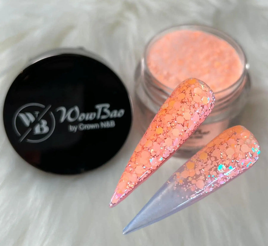 WowBao Nails 548 Oranje Glitz 1oz/28g wowbao acrylic powder