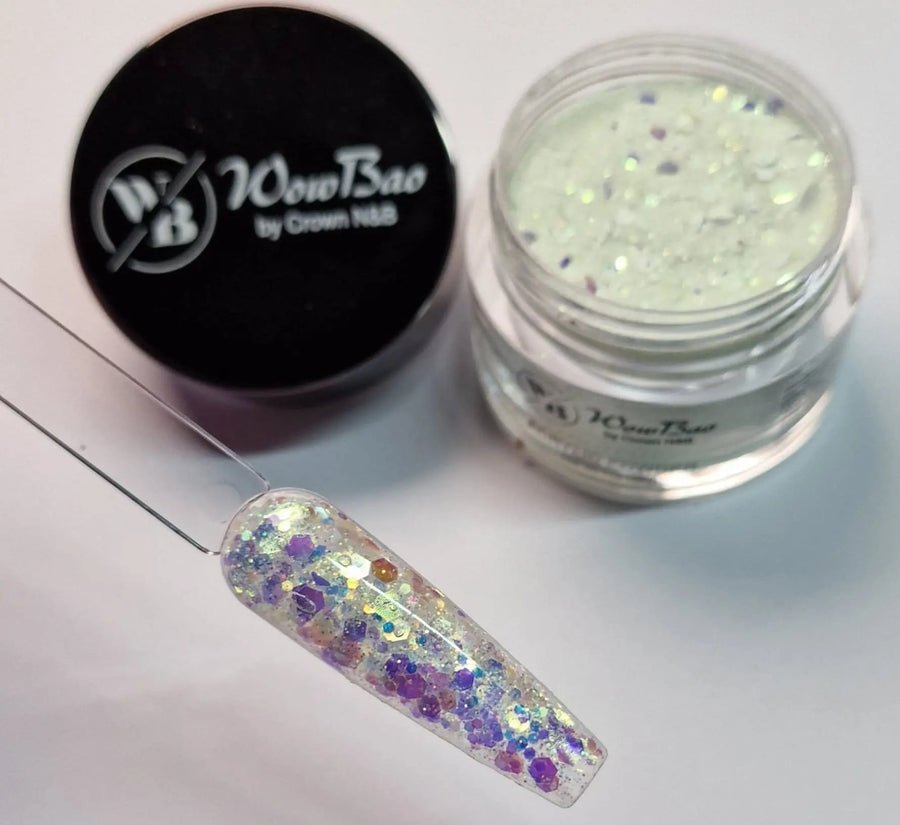 WowBao Nails 585 Mint Bling 1oz/28g Wowbao Acrylic Powder