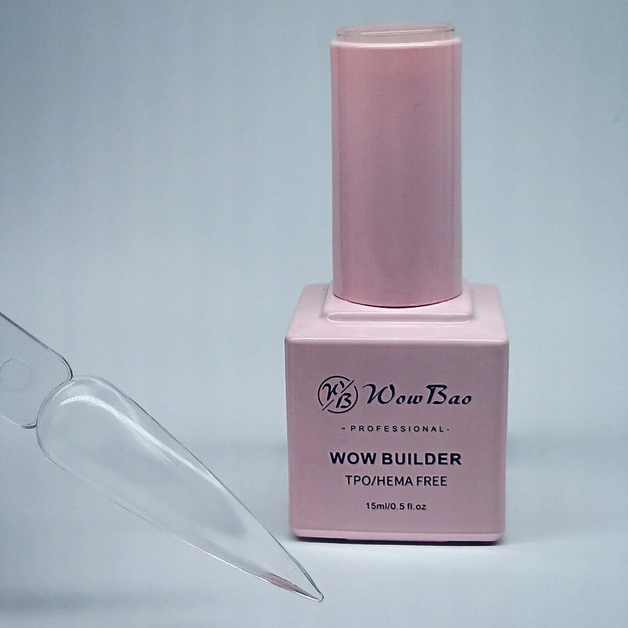 WowBao Nails BIB01 TPO/Hema Free Clarity WOW brush on Builder in a bottle ( Clear )