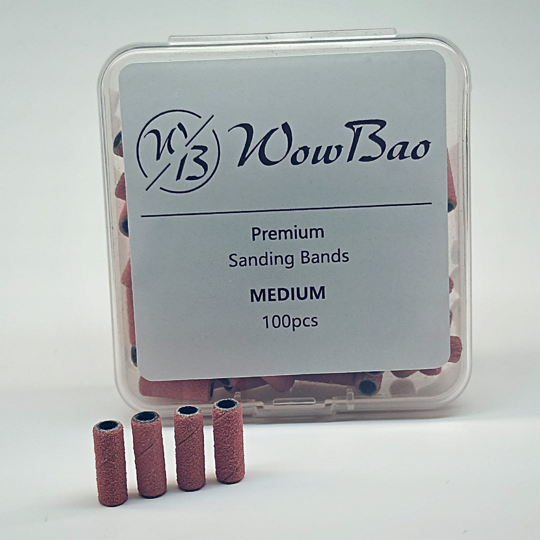 WowBao Nails MEDIUM #150 Mini Sanding Bands (box of 100pcs)