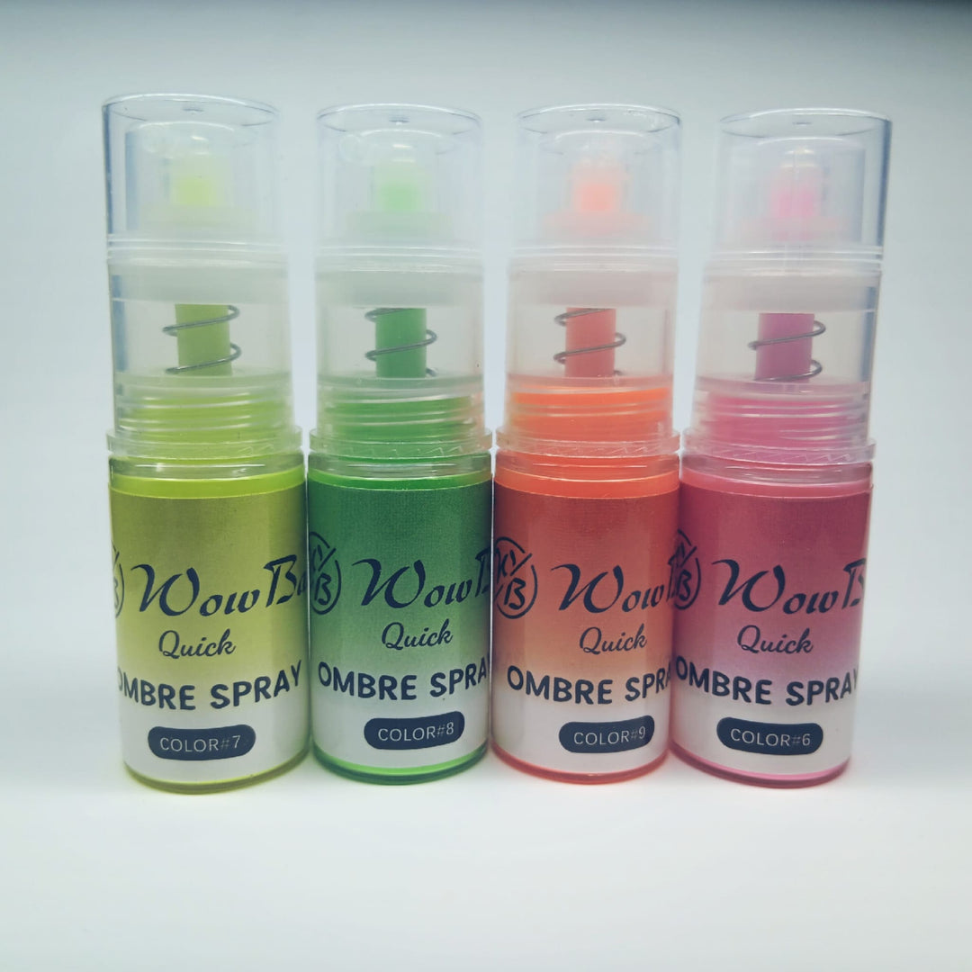 WowBao Nails Quick Ombre Spray -  4 Bright Colour Collection
