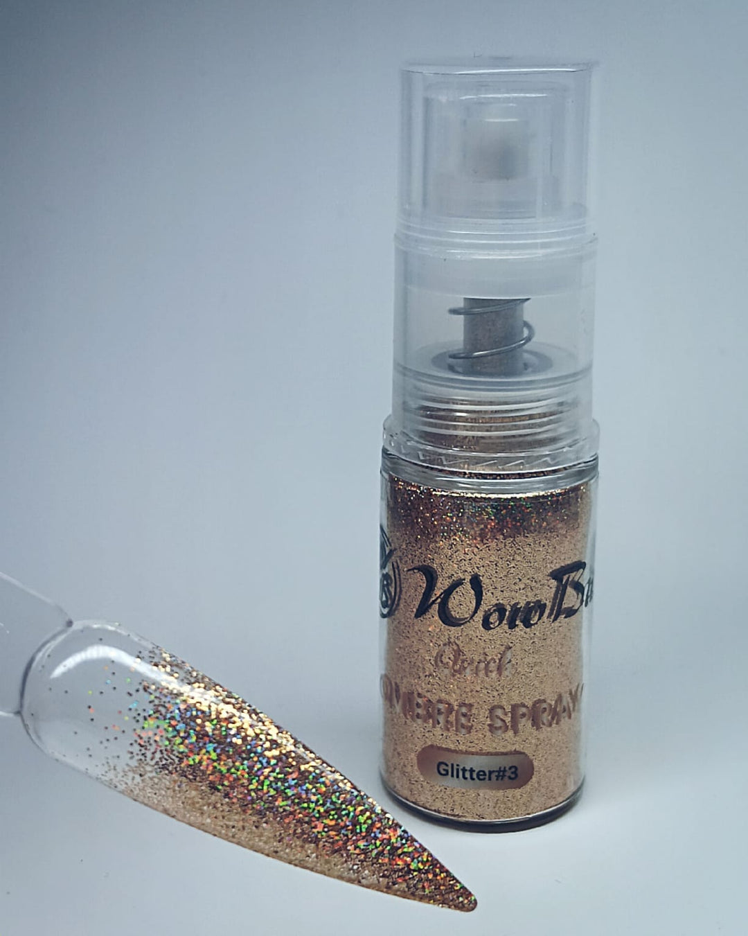 WowBao Nails Quick Ombre Spray - Rose Gold Glitter 03