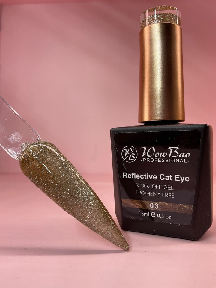 WowBao Nails Reflective Cat Eye 03 - TPO / Hema-Free Gel Polish 15ml