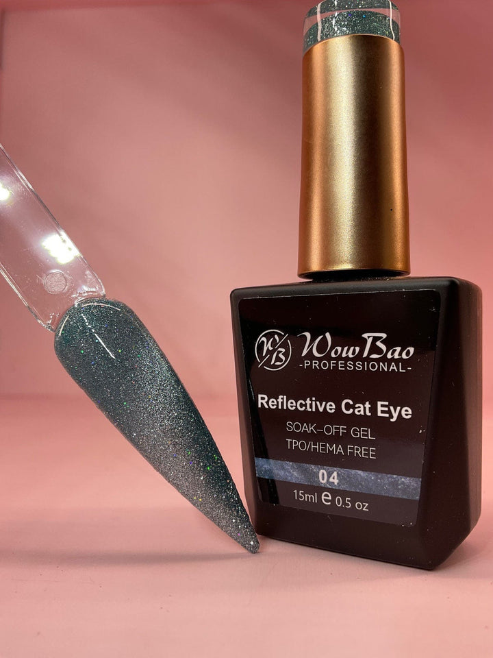 WowBao Nails Reflective Cat Eye 04 - TPO / Hema-Free Gel Polish 15ml