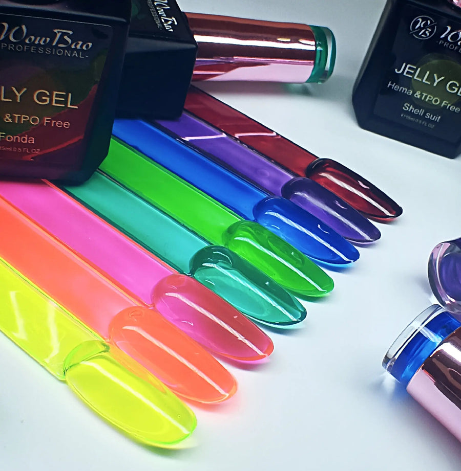 Jelly Gel Set of 8 Full collection - TPO / Hema-Free Gel Polish 15ml WowBao Nails