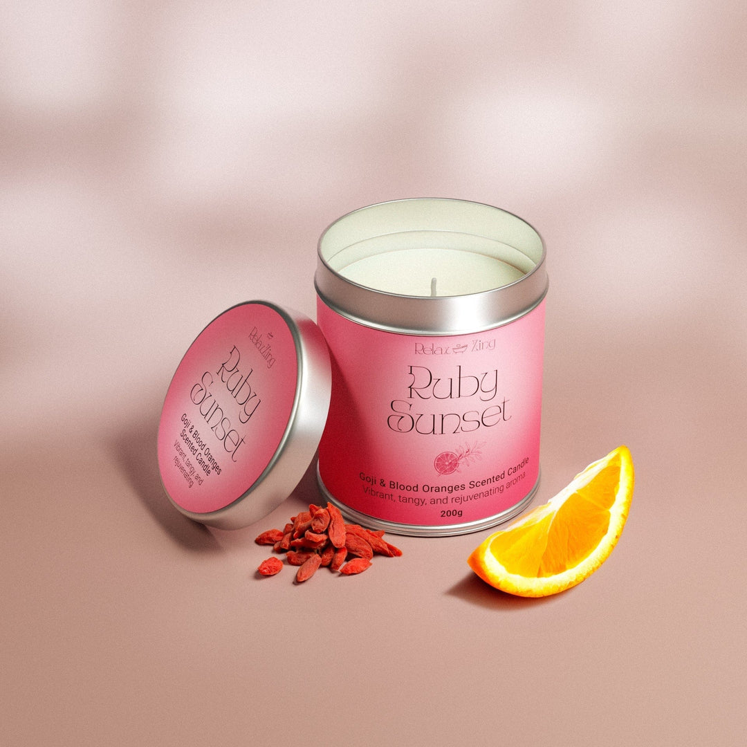 Relax Zing Ruby Sunset - Goji & Blood Orange -Candle