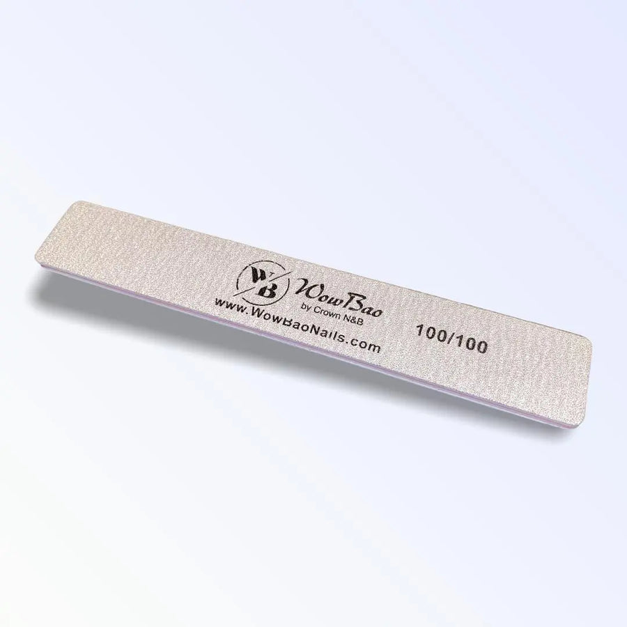 WowBao Nails 1 100 Grit Square Zebra Grey NAIL FILE